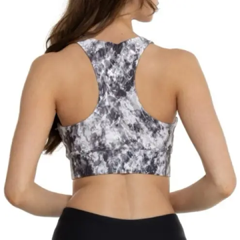 Spyder Racerback Sports Bra - Medium Impact - Translucent Lt. Gray Size Small