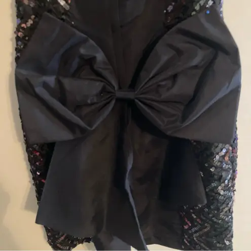 Gunne Sax Vtg Jessica McClintock Dress Chevron S 1980s Prom Sequins Bow Desc