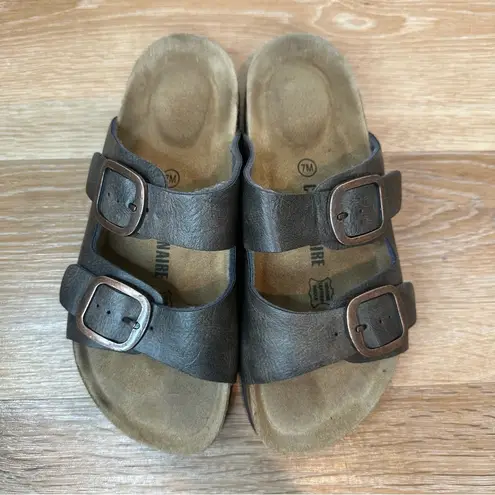 Cushionare Cushionaire Women's Cork Foodbed Slide Comfort Sandals, Size 7