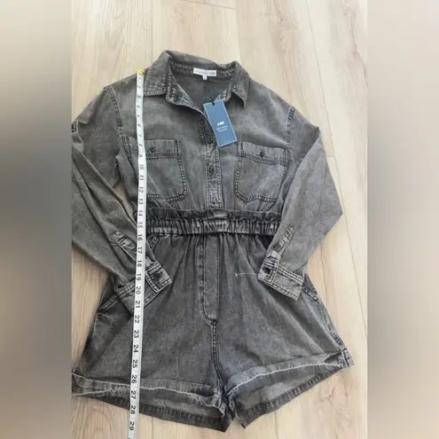 J.ING Charcoal Denim Long Sleeve Jumpsuit 🩶 Gray Size XS thumbnail 3