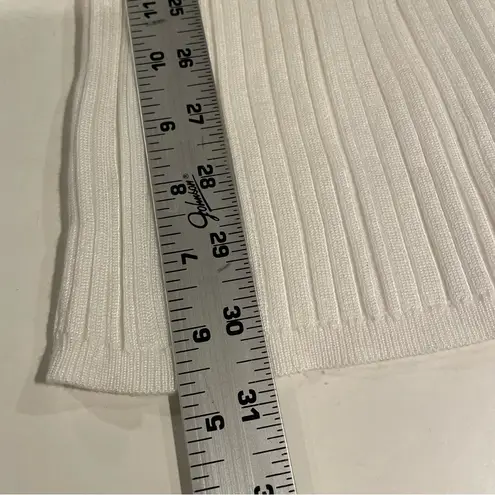 Freshman 1996 Sweater Knit Cropped Top & Maxi Skirt Lg White Twisted Front NWT