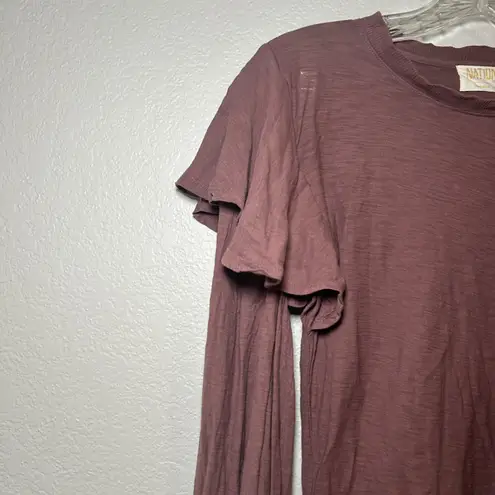 Nation Ltd Reeva long sleeve mauve top women's xs boho neutral fall casual