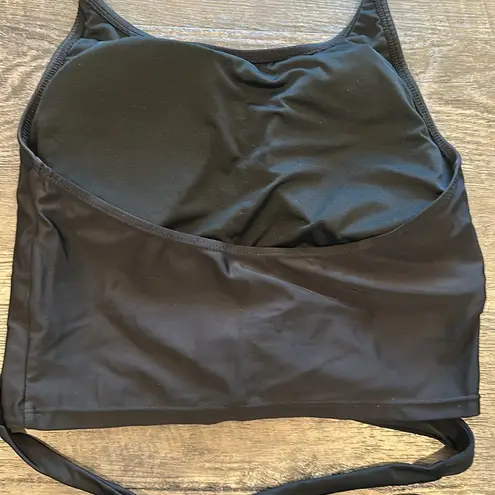 Coral Reef Medium Racha Black Halter Tie Bikini Top NWOT