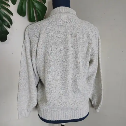 Vintage Kate Collins Iridescent Collar Sweater White Size M