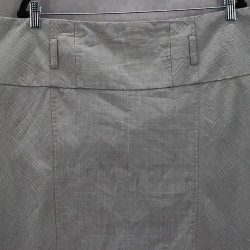 Torrid  Gray Pencil Ruffle Checker Belt Retro Casual Preppy Skirt Plus 22