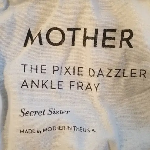 💕MOTHER💕 The Pixie Dazzler Ankle Fray Jeans Secret Sister Button Fly 31 Blue