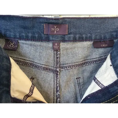 NYDJ Blue Crop Jeans Lift Tuck Technology Size 8