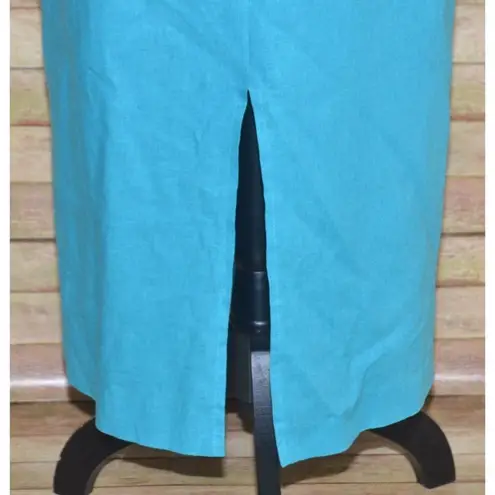 Vintage Miss Dorby Jacket & Maxi Dress Size 12 Linen Blend Embroidered Beaded Blue