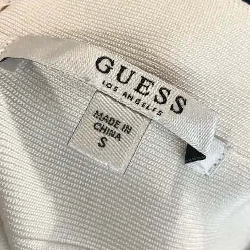 Guess  White Mirage Zip Back Bandage Mini Skirt S
