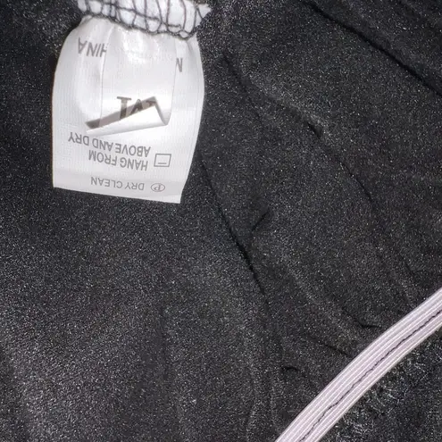 Black Ruched Bodycon Maxi Dress Medium Stretchy Strapless Evening Gown