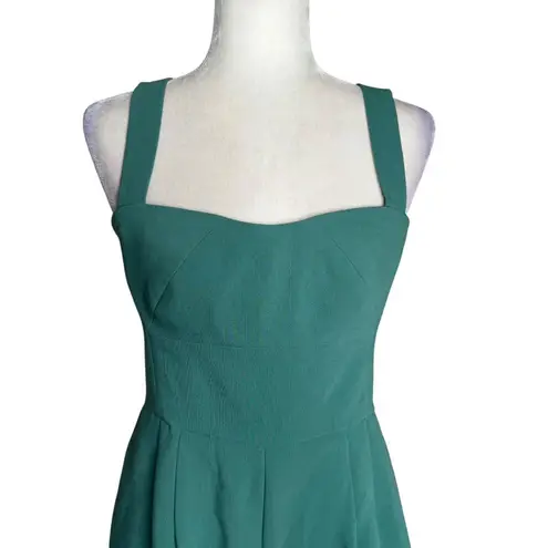 Gal Meets Glam Collection Jumpsuit Size 2 Teal Wide Leg Sleeveless Back Zipper