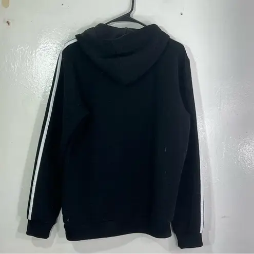 Adidas  hoodie, women’s medium, three stripe, logo, pull over some pilling