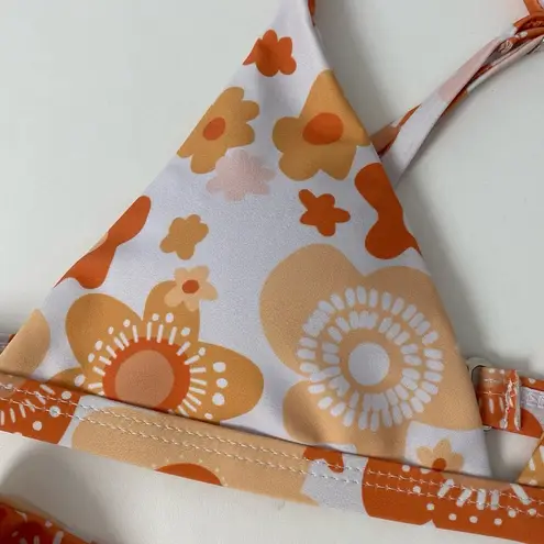 Aurelle Swim X McCall Mitchell White and Orange Floral Bikini