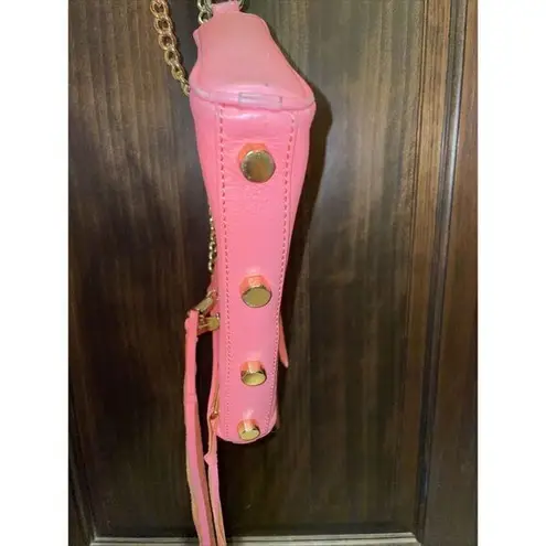 Rebecca Minkoff  Moto Mini 3 Zippers Crossbody Bag Coral‎ Pink