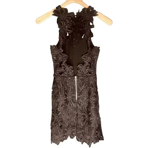 Saylor Jessa Lace Foil Mini Dress