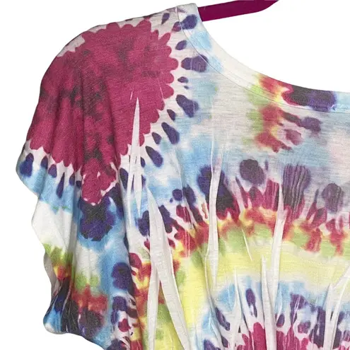 Vibrant Hot Choco ❥ Crystal Heart Butterfly Tunic Top Tee Shirt ❥ Tie Dye ❥ Med