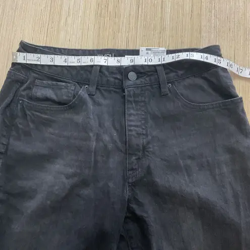 Time And Tru Women’s High-Rise, Straight Leg, Crop Jeans, Black Size 12 New