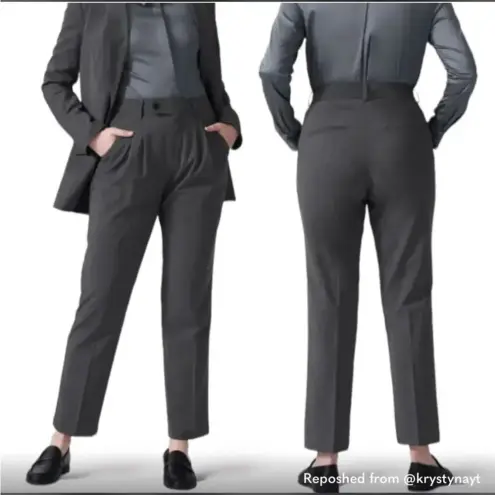 Universal Standard ‎ Silvia Slim Cut Trousers in Castlerock Grey Size 2 NWT