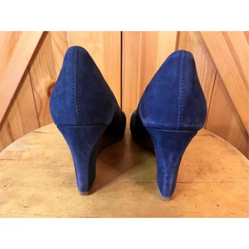 Tod's Tod’s GOMMA T75 SUEDE WEDGE IN NAVY BLUE size 34/4