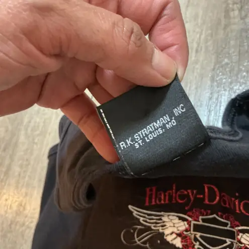 Harley Davidson Tank Top Grand Teton Idaho Falls Roses Wings Graphic Sz M Black Size M