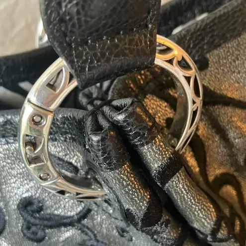 Brighton : Valencia (e827984) silver/black soft tote/shoulder bag