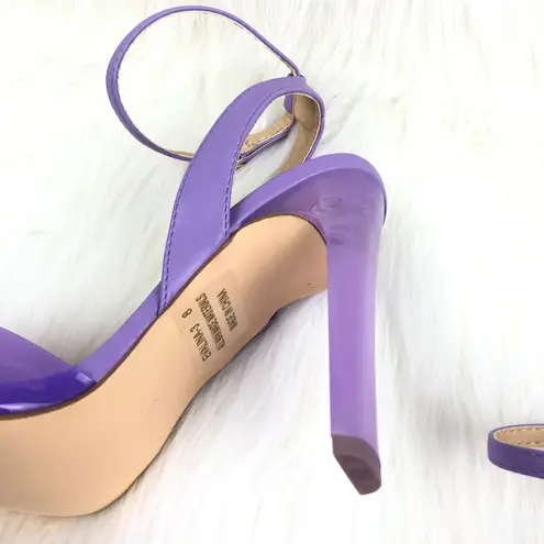 Cathy Din Evalina Translucent Slingback Heel Pointed Toe Sandals Lilac Size 7.5