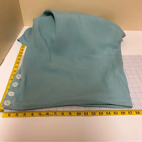 Ashley Stewart Skirt Women Size 1X Blue Linen Tiffany Lagenlook Coastal Beach