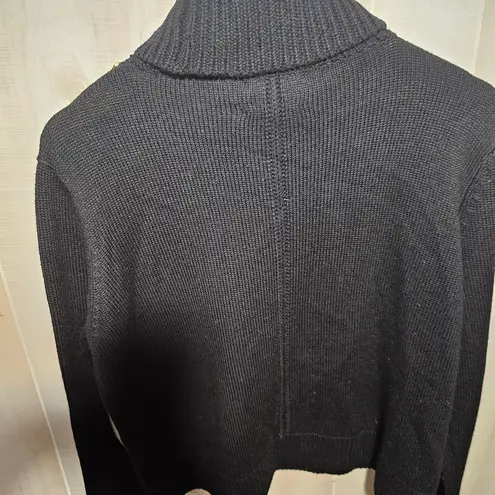 Tuckernuck Black and Gold Cowl Turtleneck Sweater