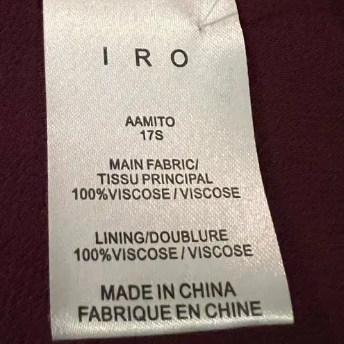 IRO Wine Red Long Sleeve Bell maxi dress