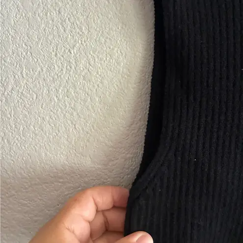 ZARA  Black Sleeveless Ribbed Knit Mock Neck Turtleneck Top M