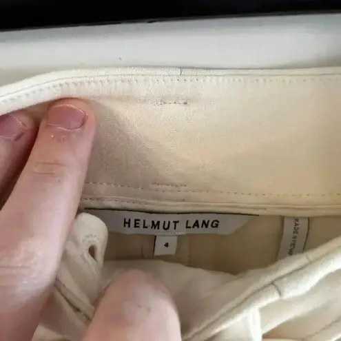Helmut Lang 79  Waist Tie Shorts Size 4 Color Cream