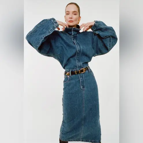 Ronny Kobo Sebastian Dark Blue Denim dress Size XS