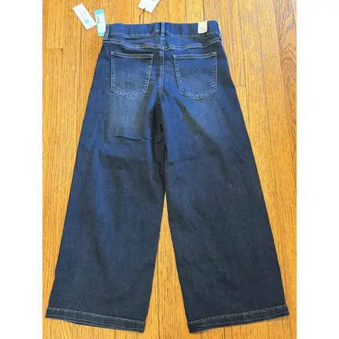 Cosmic Blue Love Jeans Womens 29 Indigo Candice High Rise Crop Wide Leg Stretch