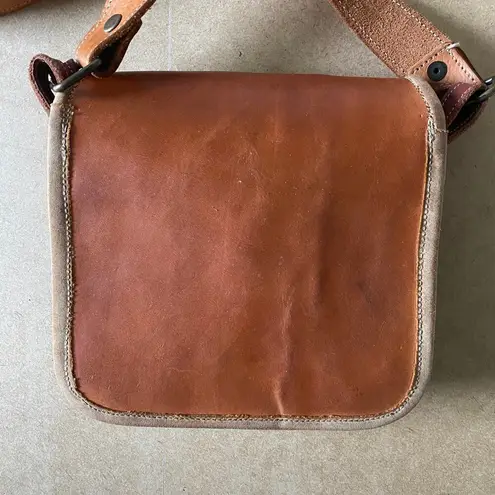 Brown tan black horsehair Western cowgirl leather crossbody messenger bag