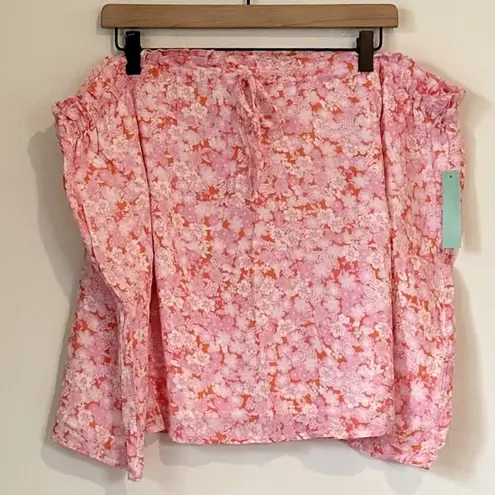 Abound NWT  Floral Mini Skirt in Coral Pink Multi Tarry Floral - Size: 3X