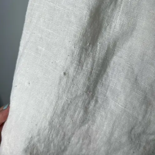 Harvé Benard Vintage Harve Benard 100% linen white cropped pants women lightweight size 8