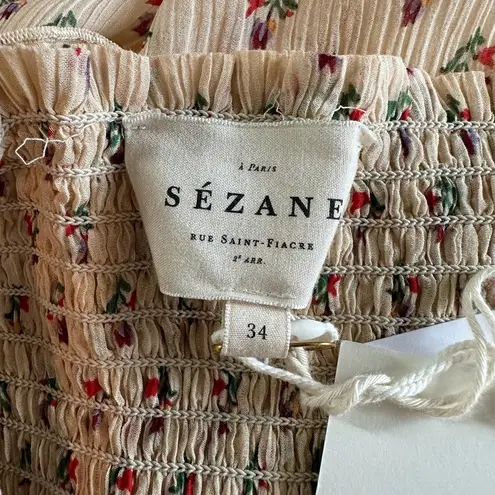 Sézane Sezane Lina Silk Blend Long Sleeve Maxi Dress Size US 2 FR 34