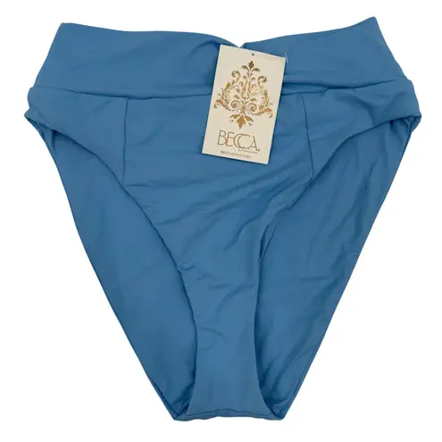 Becca Bikini Bottoms Size Small French Cut High Leg NWT Sky Blue Swim High Waist
