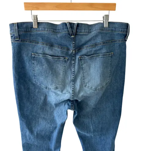 Veronica Beard Sheridan Exaggerated Flare High Rise Jeans Keystone Blue Size 20