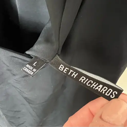 Beth Richards COCO Black One Piece Swimsuit Size Large Tie Shoulder U Back Swim