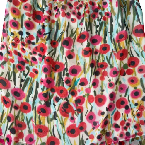 Milly EUC of New York Floral Print Off Shoulder Ruffle Top Size 6