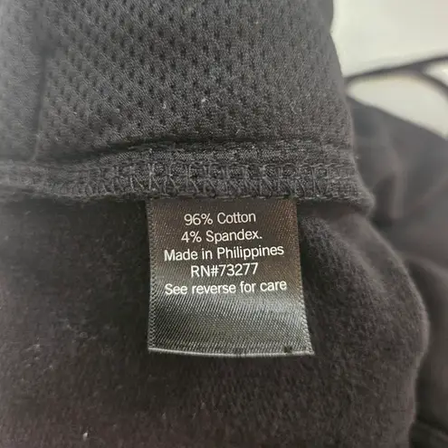 FLX Pants Black Track Sweatpants Joggers Zipper Pockets Sz L Cotton/Spandex Size L