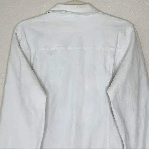 Denim & Co Vintage Embroidered Stretch Long Sleeves Jean Jacket