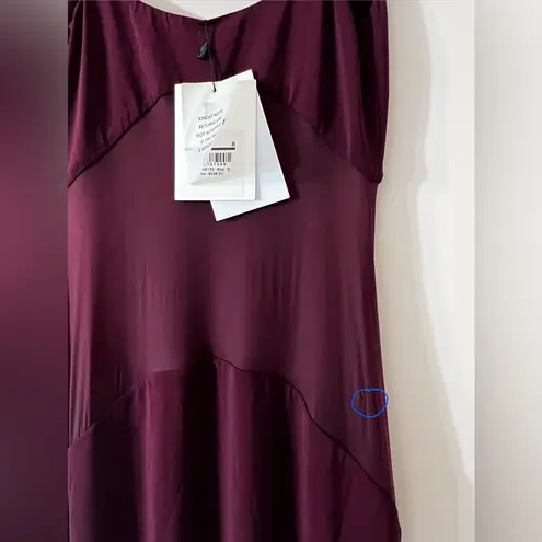 NWT Helsa Sheer Knit Curve Maxi Dress in Merlot, size S Purple