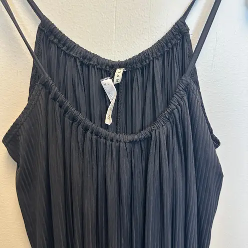 Vitamin A Black Eco-Rib Balloon-Leg Jumpsuit Swim Coverup Salted Granola Beachy