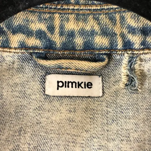 Pimkie Womens Denim Jacket Vintage Retro Trucker Acid Wash Y2K S