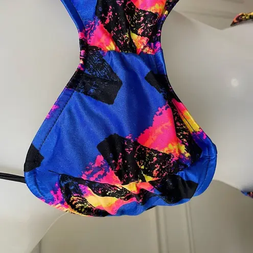 Vintage 80s Pacific Connections St Tropez Bikini Swimsuit M Blue Size M