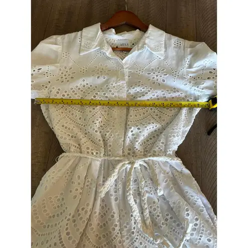 Misa Los Angeles The Joanna Cotton Eyelet Romper in White Women’s size Medium