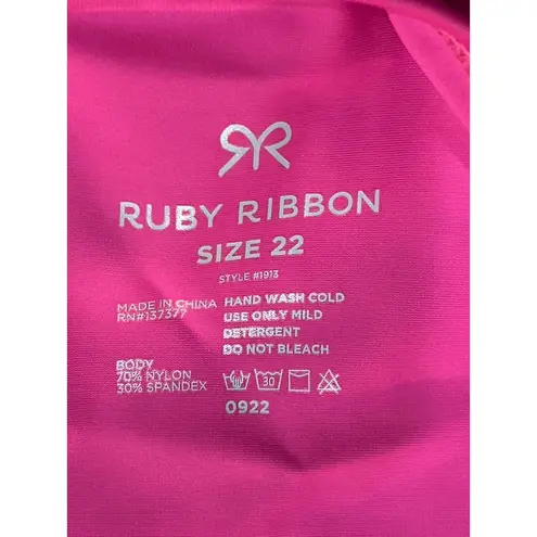 New Women's Ruby Ribbon Riviera Orchid One Piece Swimsuit #1913 Size 22 Red