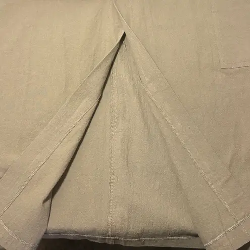 KIRIOUS Los Angeles Y2K Utility Tan Cargo Style Maxi Skirt Green Size L